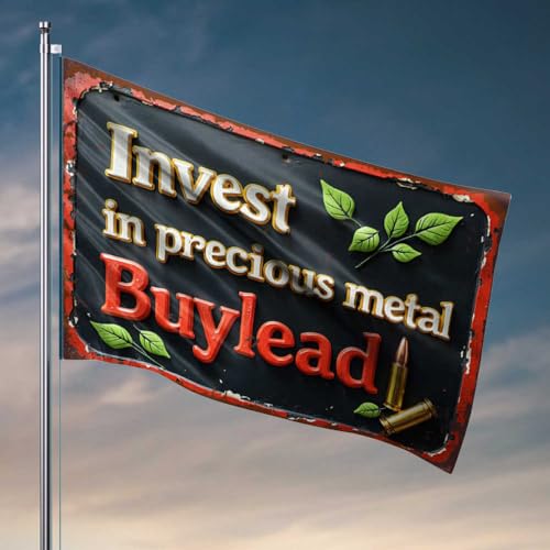 Coole Posterflaggen Investieren Sie in Edelmetalle: Kaufen Sie Blei für Wachstumsflagge, Indie-Raumdekoration, Herren-Höhlendekoration (30 x 45 cm) von FZFN