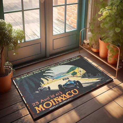 FZFN Fußmatten für den Außenbereich, Vintage, Monaco Grand Prix Poster: klassische Renn-Eleganz, Fußmatte, Männerhöhlenmöbel, 65 x 90 cm FZFN Fußmatten für den Außenbereich, Vintage, Monaco Grand Prix Poster: klassische Renn-Eleganz, Fußmatte, Männerhöhlenmöbel, 65 x 90 cm von FZFN