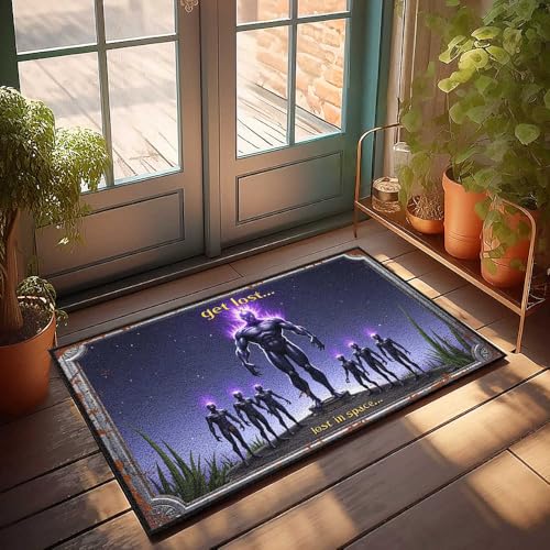 FZFN Home Sweet Home Teppich, Lost In Space: The Cosmic Enigma enthüllt Fußmatte Schuhe Here, Matte Teppiche für Schlafzimmer, ästhetisch (40 x 60 cm) von FZFN