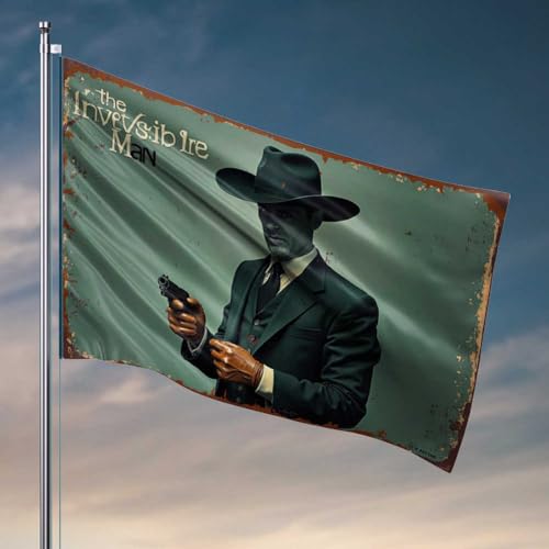 Flaggen für Schlafsäle, Vintage-Stil: Die unsichtbare Abenteuerflagge für Jungs, Höhlenmann-Bar (152 x 244 cm) von FZFN