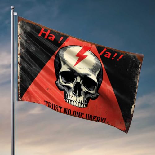 Flaggen für Schlafsäle Ha!! Ya!! Trust No One Liberty! Flagge, Hof, Ornamente, Outdoor, Männerhöhle, Dekoration (152 x 244 cm) von FZFN