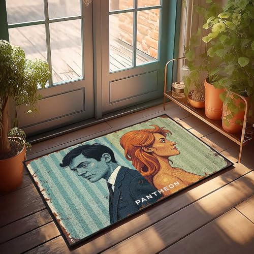 Fußmatte "Fall Pantheon: A Tale Of Two Characters", Fußmatte für den Außenbereich, Eingang, Innentür, M (65 x 90 cm) von FZFN
