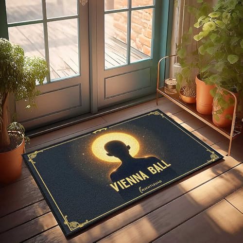 Fußmatte für den Außenbereich, Motiv: Wiener Ball: Eine Nacht der Eleganz und Unterhaltung, Fußmatte, Winter, Willkommensmatte, Veranda-Teppich (65 x 90 cm) von FZFN