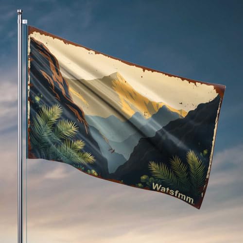 Gartenflagge, Herbstflaggen für Raumdekoration, am Wasser, Berge: Natur's Serene Majesty-Flagge, lustige College-Dekoration (30 x 45 cm) von FZFN