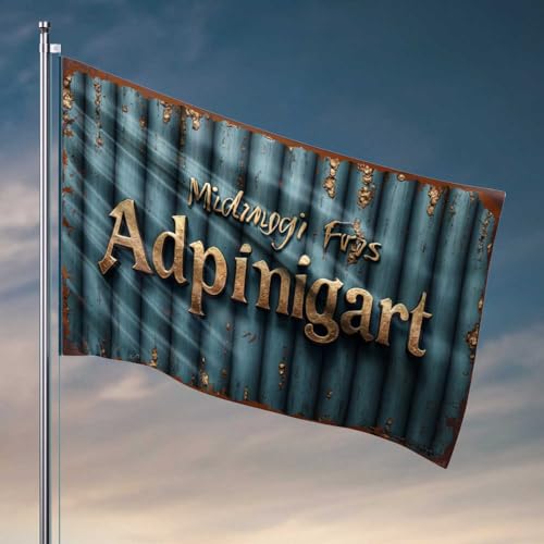 Heimdekoration für Männer, Midnight Magic: The Enchanted World of Adpinigart, Retro-Dekoration, Flagge für Schlafzimmer (60 x 90 cm) von FZFN