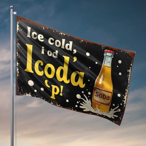 Icod'A Schlafzimmerflaggen, eiskalt, erfrischendes Soba Soda von Icod'A! Flaggen, für Herren, Schlafzimmer-Zubehör (30 x 45 cm) von FZFN