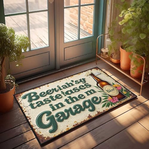 Küchenmatten für den Boden, Motiv: Beeriah'Sy Taste! Ascs In The M Garagentür, Haustür, Dekoration, Retro-Teppich (40 x 60 cm) von FZFN