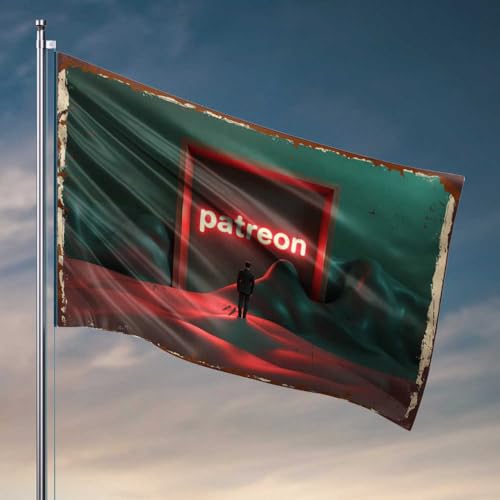 Lustige Bar-Dekoration, Erkundung der Welt von Patreon: Eine Reise durch Unterstützung und Cre-Flagge, Pool-Dekoration, Outdoor, Teenager, Jungen, Raumdekoration (120 x 180 cm) von FZFN