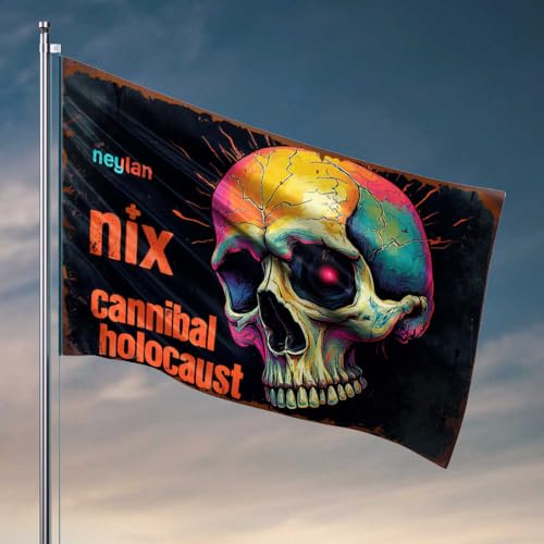 Lustige Bar-Dekoration, Happy Halloween, gruselige Halloween-Totenkopf-Flagge, Pool-Dekoration, Outdoor, Teenager, Jungen, Raumdekoration (120 x 180 cm) von FZFN