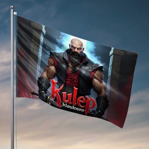 Lustige Bar-Dekoration, Kulep: Der legendäre Krieger der Bladocuns Flagge, Pool-Dekoration, Outdoor, Teenager, Jungen, Raumdekoration (60 x 90 cm) von FZFN