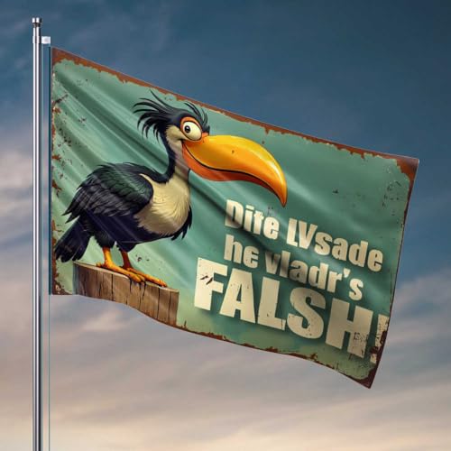 Lustige Bar-Dekoration, abenteuerlicher Tukan, fördert ehrliche Führung, Flagge, Pool-Dekoration, Outdoor, Teenager, Jungen, Raumdekoration (152 x 244 cm) von FZFN