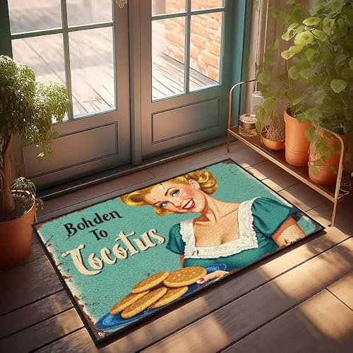 Mat In House Bohden To Tocotus: A Vintage Cookie Werbung Fußmatte Bauernhaus Haustür Dekor (40 x 60 cm) von FZFN