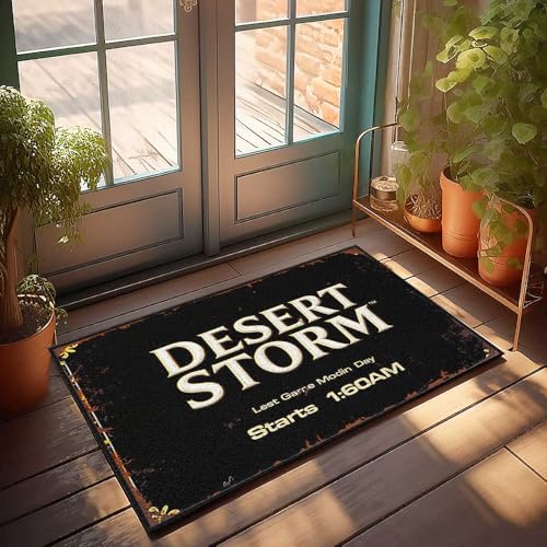 Matte Outdoor Desert Storm: Lest Game Modin Day Begins At 1:60 Uhr Fußmatte Camper Dekorationen für Innen lustige Schuhe (65 x 90 cm) von FZFN