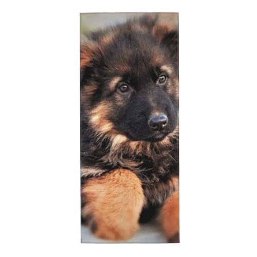 FZGGWYHL Handtuch mit niedlichem Schäferhund, bedruckt, Mikrofaser, saugfähiges Handtuch von FZGGWYHL