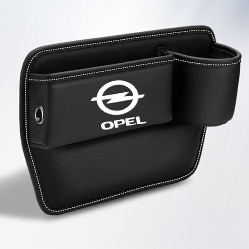 FZKUDZLD Autositz LüCken Organizer für Opel Adam 2012-2023,Autositz Gap Organizer Storage Box Mit Getränkehalter,Passenger's seat-A-Black von FZKUDZLD
