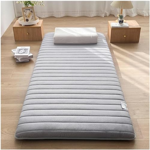 Matratze – Minimalistischer Stil, faltbare Isomatte, weiche, gesteppte Oberfläche, leichte Stützschaum-Bettkissen für Studentenwohnheim, Camping, Gästezimmer (D,80 x 190 cm) von FZKun
