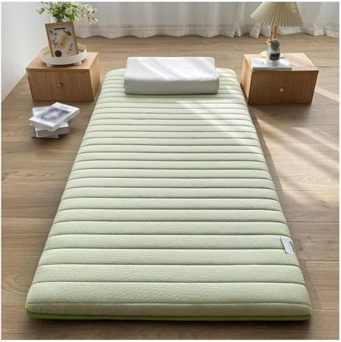 Matratze – Minimalistischer Stil, faltbare Isomatte, weiche, gesteppte Oberfläche, leichtes Stützschaum-Bettkissen für Studentenwohnheim, Camping, Gästezimmer (A, 100 x 200 cm) von FZKun