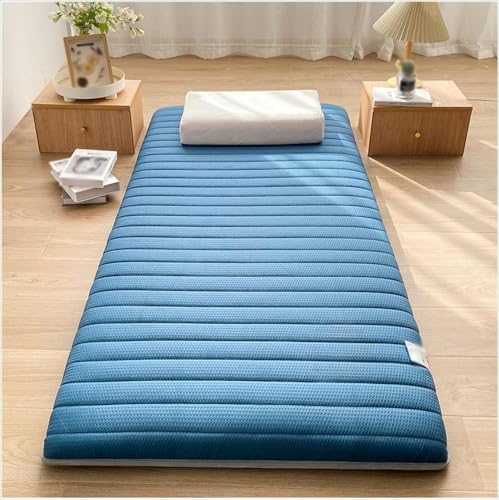 Matratze – Minimalistischer Stil, faltbare Isomatte, weiche, gesteppte Oberfläche, leichtes Stützschaum-Bettkissen für Studentenwohnheim, Camping, Gästezimmer (C,80 x 190 cm) von FZKun