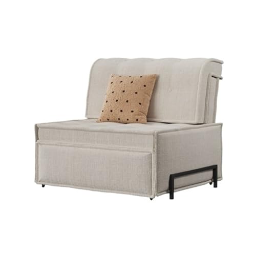 FZL02068LM Ausklappbare Couch Schlafsesselbett, umwandelbar, Sofa mit Verstellbarer Rückenlehne, geeignet for kleine Wohnungen, Wohnzimmer, Schlafzimmer, Flure Klappstuhl Schlafsofa(Weiß) von FZL02068LM