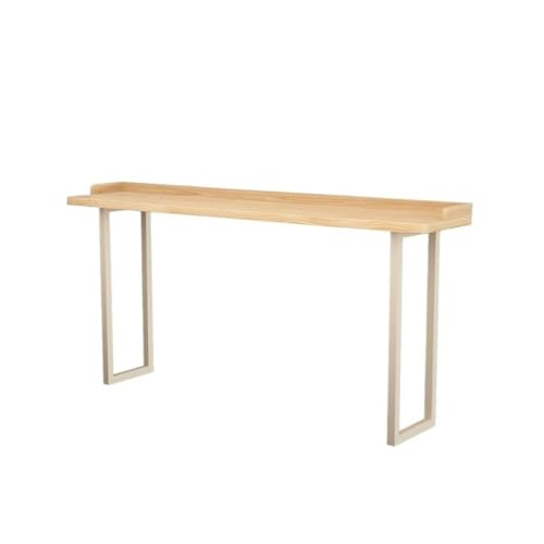 FZL02068LM Flurtisch Bartisch aus Holz mit seitlichem Balkon, Langer Stehtisch, Stabiler Metallrahmen for Wohnzimmerparty Schmal Konsolentisch(200 * 40 * 105cm) von FZL02068LM