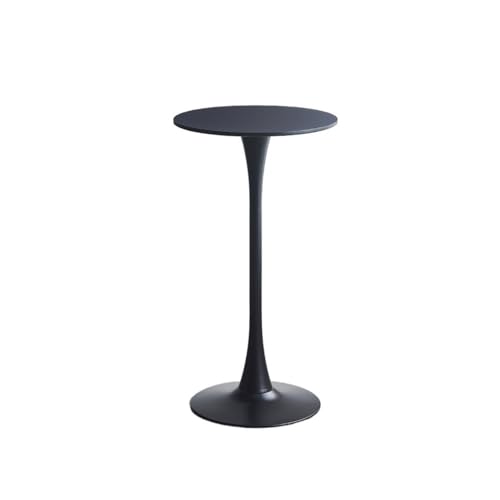 FZL02068LM Flurtisch Einfache Casual Runde Kaffee Bar Tisch Home Höhe Cocktail Tisch for Wohnzimmer Party Schmal Konsolentisch(Schwarz) von FZL02068LM