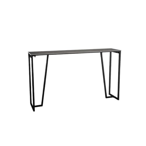 FZL02068LM Flurtisch Heller Luxus-Marmor-Bartisch, schmaler Langer Küchen-Esstisch mit stabilem Metallrahmen Schmal Konsolentisch(200 * 40 * 105cm) von FZL02068LM