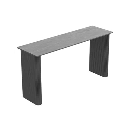 FZL02068LM Flurtisch Home Rock Slab Bartisch mit Metallbeinen Kommerzieller Balkon Rechteckiger High Top Küchen-Esstisch Schmal Konsolentisch(Grigio) von FZL02068LM