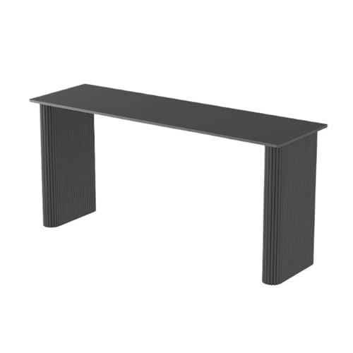 FZL02068LM Flurtisch Home Rock Slab Bartisch mit Metallbeinen Kommerzieller Balkon Rechteckiger High Top Küchen-Esstisch Schmal Konsolentisch(Schwarz) von FZL02068LM
