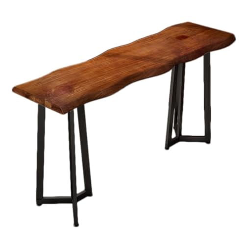 FZL02068LM Flurtisch Langer Stehtisch aus Holz mit Metallrahmen, rechteckiger Stehtisch for Küche & Esszimmer, Wohnzimmer Schmal Konsolentisch(120 * 45 * 105cm) von FZL02068LM