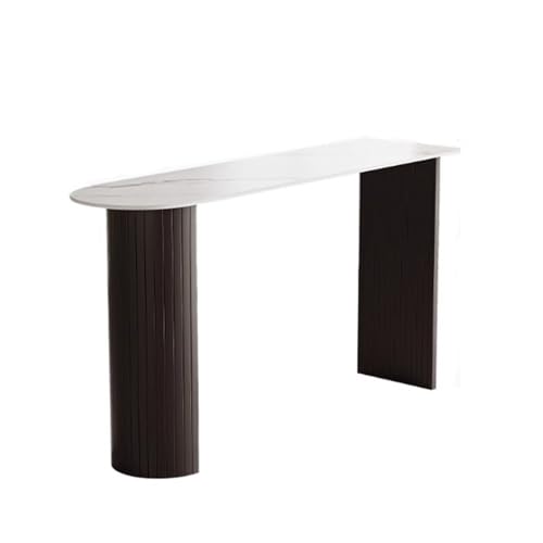 FZL02068LM Flurtisch Leichter Luxus-Stehtisch aus Steinplatten, Freizeit-Wandtisch in Thekenhöhe for Wohnzimmer, Küche, Esszimmer Schmal Konsolentisch(160 * 50 * 105cm) von FZL02068LM
