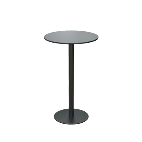 FZL02068LM Flurtisch Runder Tisch aus Eisen for den Innen- und Außenbereich, Barhöhentisch for Wohnmobile, Terrassen, Catering-Partys, gewerbliche Veranstaltungen Schmal Konsolentisch(Schwarz) von FZL02068LM