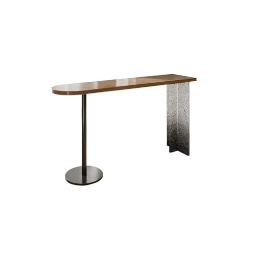 FZL02068LM Flurtisch Wohnzimmer-Kiefern-Stehtisch-Lange Höhe, Halbrunder Couchtisch for schmale Räume Schmal Konsolentisch(200 * 40 * 105cm) von FZL02068LM