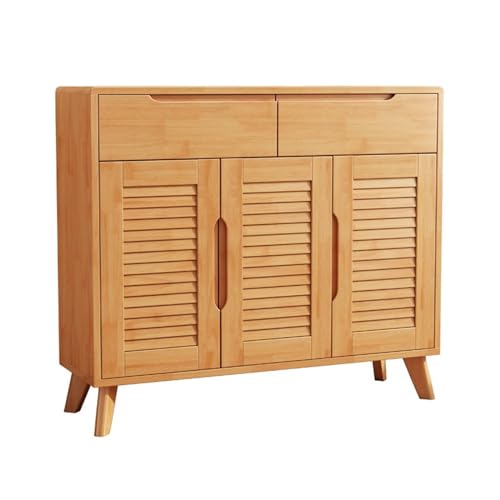 FZL02068LM Freistehend Nordic Holz Schuhschrank Modern Home Eingang Kleine Wohnung Zweitüriger Lagerschrank Flurschrank Wohnzimmer Eingangsschrank Organizer von FZL02068LM