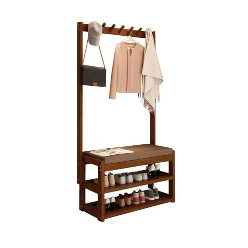 FZL02068LM Schuhschrank mit Sitzbank Schuhwechselbank Schuhschrank Kleiderbügel integrierter Boden Schlafzimmer Hauseingang Schuhregal mit Sitzbank von FZL02068LM