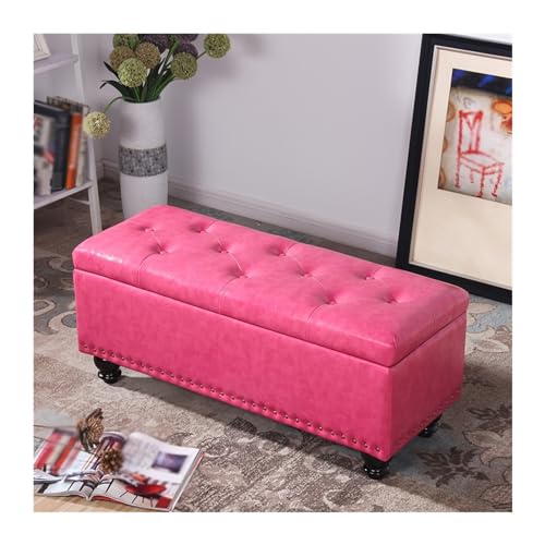 Schuhaufbewahrungsbank Multifunktionaler langer Schuhwechselhocker Türöffnung Haushalt Bankhocker Rechteck Volltonfarbe Eingangstürgriff Eingangstür Schuhwechselhocker Halbank(Pink,100) von FZL02068LM