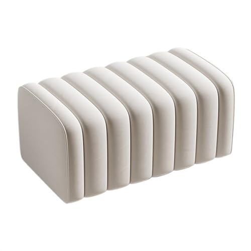 Schuhschrank mit Sitzbank Schuhputzhocker, Hauseingangsbank, einfache Wohnzimmer-Kleiderbank, Garderobe, Sofahocker, einfarbig, Nachttischhocker, rechteckig Schuhregal mit Sitzbank(Weiß,60cm) von FZL02068LM