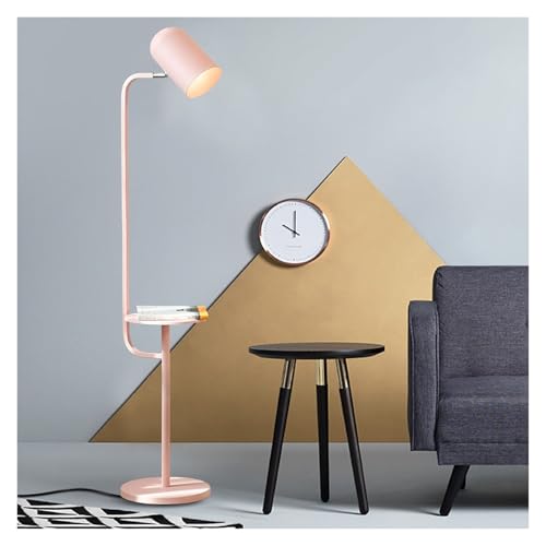 Stehlampe Stehlampe mit Tisch/Tablett, moderner Nachttisch, tolle Leselampe for Schlafzimmer, Wohnzimmer oder Büro Standing Lamp(Pink) von FZL02068LM