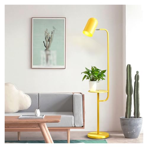 Stehlampe Stehlampe mit Tisch/Tablett, moderner Nachttisch, tolle Leselampe for Schlafzimmer, Wohnzimmer oder Büro Standing Lamp(Yellow) von FZL02068LM