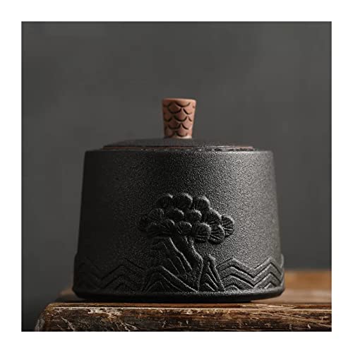 Teedose Retro Rough Pottery Lose Teekanne Teeaufbewahrung Caddy Teekanne Behälter Dosen Topf mit Luftdichtem Deckel und Glücksgoldfisch Quaste Dekoration, Kann Bulk Ordentlich Frisch Halten Teekanne Teedose Retro Rough Pottery Lose Teekanne Teeaufbewahrung Caddy Teekanne Behälter Dosen Topf mit Luftdichtem Deckel und Glücksgoldfisch Quaste Dekoration, Kann Bulk Ordentlich Frisch Halten Teekanne von FZL02068LM