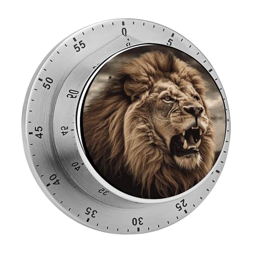 Angry Lion Mechanischer Küchentimer Manueller 60-Minuten-Aufzieh-Timer, lauter Timer für Schwerhörigkeit, keine Batterien erforderlich, Countdown-Timer zum Kochen, Klassenzimmer, Fitnessstudio Angry Lion Mechanischer Küchentimer Manueller 60-Minuten-Aufzieh-Timer, lauter Timer für Schwerhörigkeit, keine Batterien erforderlich, Countdown-Timer zum Kochen, Klassenzimmer, Fitnessstudio von FZMVSQH