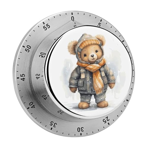 Cute Bear Mechanischer Küchentimer Manueller 60-Minuten-Aufzieh-Timer, lauter Timer für Schwerhörigkeit, keine Batterien erforderlich, Countdown-Timer zum Kochen, Klassenzimmer, Fitnessstudio, Zuhause Cute Bear Mechanischer Küchentimer Manueller 60-Minuten-Aufzieh-Timer, lauter Timer für Schwerhörigkeit, keine Batterien erforderlich, Countdown-Timer zum Kochen, Klassenzimmer, Fitnessstudio, Zuhause von FZMVSQH