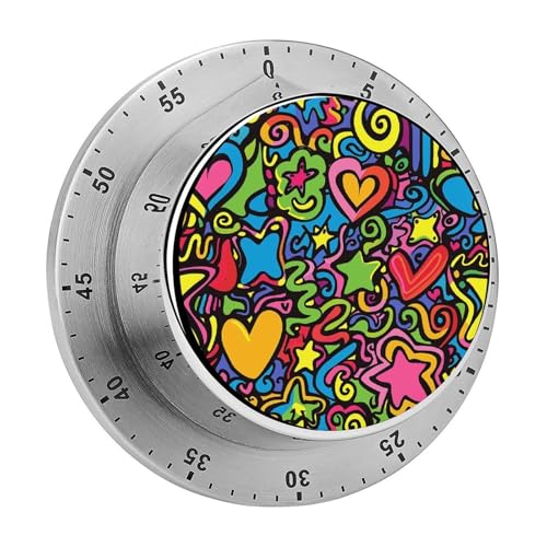 Doodles and Lines Mechanischer Küchentimer, manueller 60-Minuten-Aufzieh-Timer, lauter Timer für Schwerhörigkeit, keine Batterien erforderlich, Countdown-Timer zum Kochen, Klassenzimmer, Fitnessstudio Doodles and Lines Mechanischer Küchentimer, manueller 60-Minuten-Aufzieh-Timer, lauter Timer für Schwerhörigkeit, keine Batterien erforderlich, Countdown-Timer zum Kochen, Klassenzimmer, Fitnessstudio von FZMVSQH