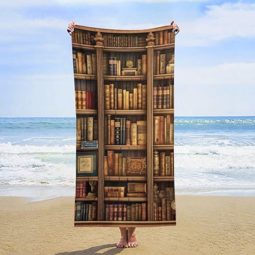 FZMVSQH Bibliotheks-Bücherregal, Strandtücher, übergroß, 160 x 80 cm, extra groß, Mikrofaser, sandfrei, leicht, Stranddecke, saugfähig, schnell trocknend, Badetücher für Schwimmbad, Yoga FZMVSQH Bibliotheks-Bücherregal, Strandtücher, übergroß, 160 x 80 cm, extra groß, Mikrofaser, sandfrei, leicht, Stranddecke, saugfähig, schnell trocknend, Badetücher für Schwimmbad, Yoga von FZMVSQH