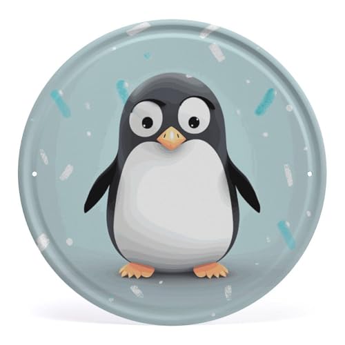 FZMVSQH Wandbild, niedlicher Pinguin, bedruckt, kreisförmig, Eisen, zum Aufhängen, Wandkunst, Dekoration für Schlafzimmer, Wohnzimmer, Badezimmer, Dekoration, Eisenmalerei, 30 x 29 cm FZMVSQH Wandbild, niedlicher Pinguin, bedruckt, kreisförmig, Eisen, zum Aufhängen, Wandkunst, Dekoration für Schlafzimmer, Wohnzimmer, Badezimmer, Dekoration, Eisenmalerei, 30 x 29 cm von FZMVSQH