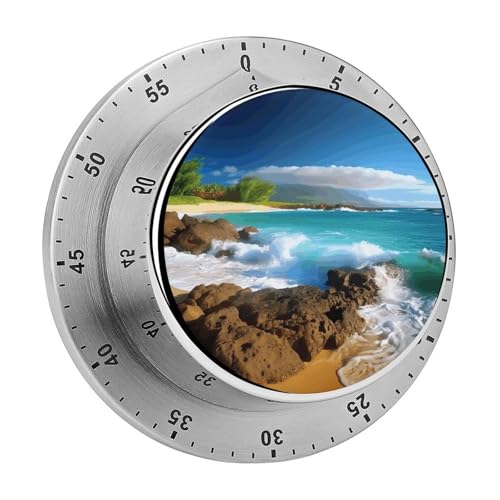 Hawaii Beach Mechanischer Küchentimer Manueller 60-Minuten-Aufzieh-Timer, lauter Timer für Schwerhörigkeit, keine Batterien erforderlich, Countdown-Timer zum Kochen, Klassenzimmer, Fitnessstudio Hawaii Beach Mechanischer Küchentimer Manueller 60-Minuten-Aufzieh-Timer, lauter Timer für Schwerhörigkeit, keine Batterien erforderlich, Countdown-Timer zum Kochen, Klassenzimmer, Fitnessstudio von FZMVSQH