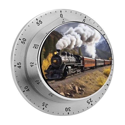 Mechanischer Küchen-Timer für Dampflokomotive, manueller 60-Minuten-Aufzieh-Timer, lauter Timer für Schwerhörigkeit, keine Batterien erforderlich, Countdown-Timer zum Kochen, Klassenzimmer Mechanischer Küchen-Timer für Dampflokomotive, manueller 60-Minuten-Aufzieh-Timer, lauter Timer für Schwerhörigkeit, keine Batterien erforderlich, Countdown-Timer zum Kochen, Klassenzimmer von FZMVSQH