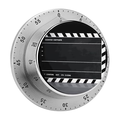 Mechanischer Küchen-Timer mit Filmklapsel, manuell, 60 Minuten Aufzieh-Timer, lauter Timer für Schwerhörigkeit, keine Batterien erforderlich, Countdown-Timer zum Kochen, Klassenzimmer, Fitnessstudio Mechanischer Küchen-Timer mit Filmklapsel, manuell, 60 Minuten Aufzieh-Timer, lauter Timer für Schwerhörigkeit, keine Batterien erforderlich, Countdown-Timer zum Kochen, Klassenzimmer, Fitnessstudio von FZMVSQH