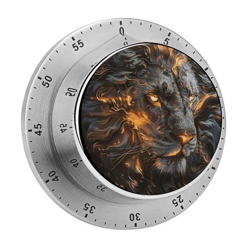 Mechanischer Küchentimer Löwe mit Feuer, manueller 60-Minuten-Aufzieh-Timer, lauter Timer für Schwerhörigkeit, keine Batterien erforderlich, Countdown-Timer zum Kochen, Klassenzimmer, Fitnessstudio Mechanischer Küchentimer Löwe mit Feuer, manueller 60-Minuten-Aufzieh-Timer, lauter Timer für Schwerhörigkeit, keine Batterien erforderlich, Countdown-Timer zum Kochen, Klassenzimmer, Fitnessstudio von FZMVSQH