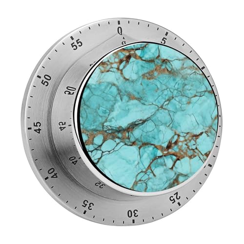 Mechanischer Küchentimer aus türkisem Marmor, manuelle 60-Minuten-Aufzieh-Timer, lauter Timer für Schwerhörigkeit, keine Batterien erforderlich, Countdown-Timer zum Kochen, Klassenzimmer Mechanischer Küchentimer aus türkisem Marmor, manuelle 60-Minuten-Aufzieh-Timer, lauter Timer für Schwerhörigkeit, keine Batterien erforderlich, Countdown-Timer zum Kochen, Klassenzimmer von FZMVSQH