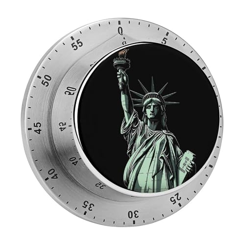 Mechanischer Küchentimer mit Freiheitsstatue, manuell, 60 Minuten Aufzieh-Timer, lauter Timer für Schwerhörigkeit, keine Batterien erforderlich, Countdown-Timer zum Kochen, Klassenzimmer Mechanischer Küchentimer mit Freiheitsstatue, manuell, 60 Minuten Aufzieh-Timer, lauter Timer für Schwerhörigkeit, keine Batterien erforderlich, Countdown-Timer zum Kochen, Klassenzimmer von FZMVSQH